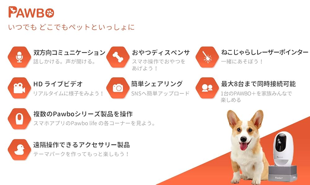 Amazon.co.jp: Pawbo+ ペットワイヤレスインタラクティブ見守